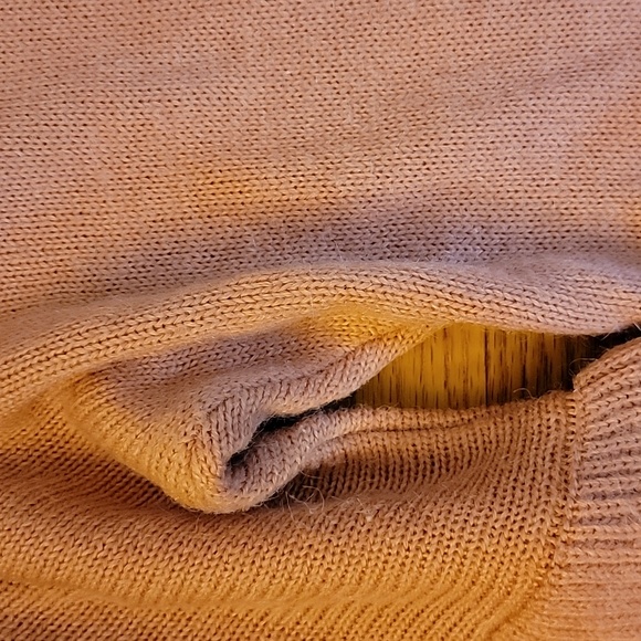 Forever 21 Peach Cropped Sweater Ruffle Sleeves - Picture 5 of 5